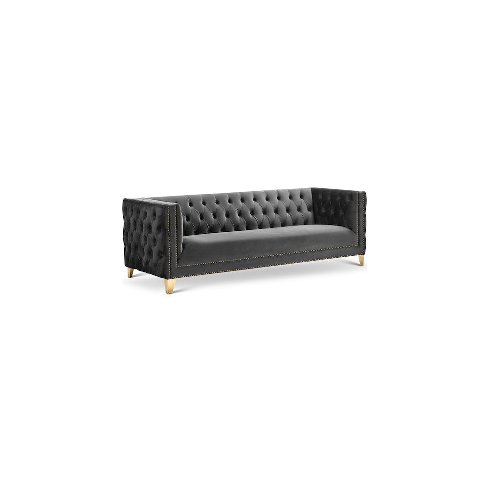 Michelle Grey Velvet Sofa