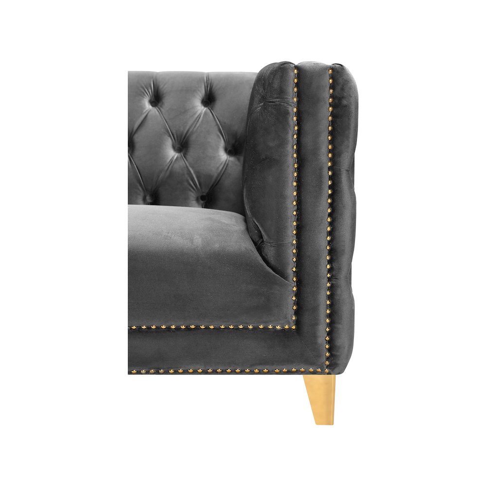 Michelle Grey Velvet Sofa