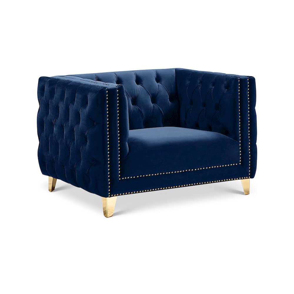 Michelle Navy Velvet Chair