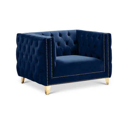 Michelle Navy Velvet Chair