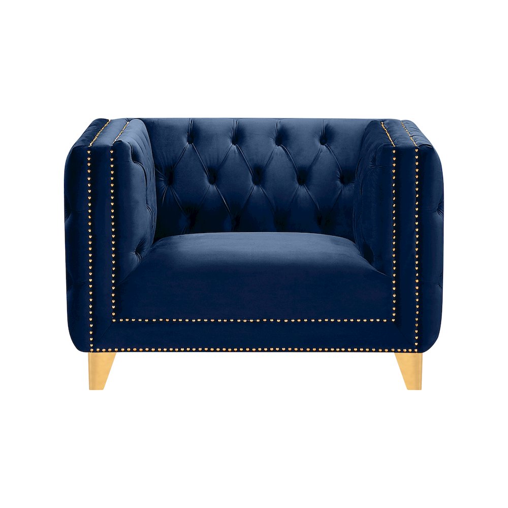 Michelle Navy Velvet Chair