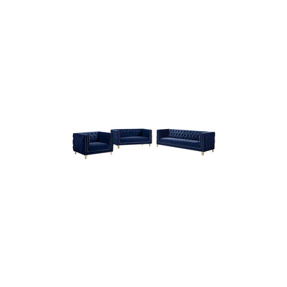Michelle Navy Velvet Loveseat