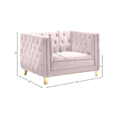 Michelle Pink Velvet Chair