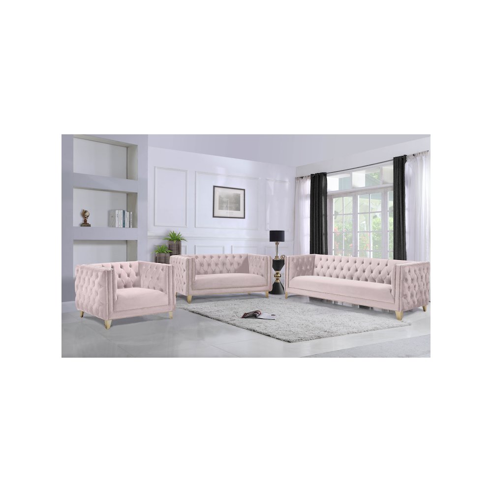 Michelle Pink Velvet Chair