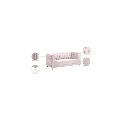 Michelle Pink Velvet Loveseat