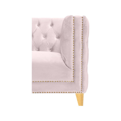 Michelle Pink Velvet Loveseat