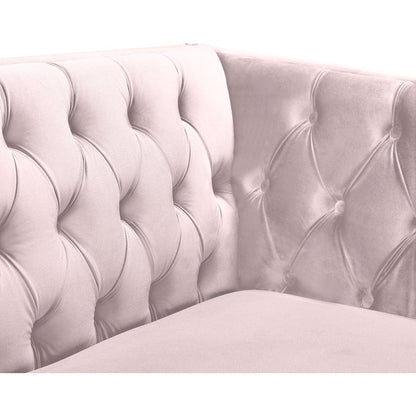 Michelle Pink Velvet Loveseat