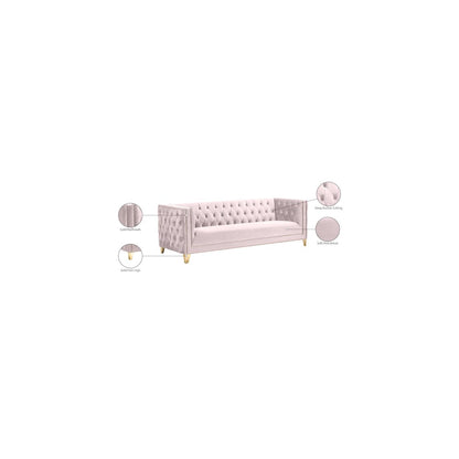 Michelle Pink Velvet Sofa