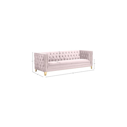 Michelle Pink Velvet Sofa