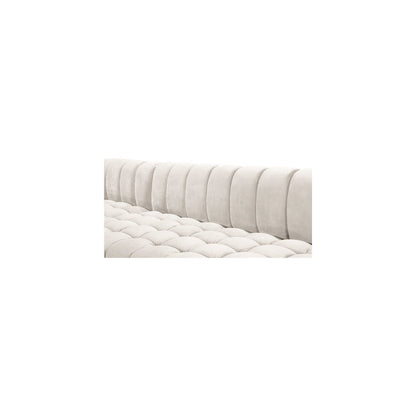 Gwen Cream Velvet 3pc. Sectional