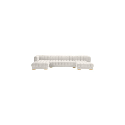 Gwen Cream Velvet 3pc. Sectional