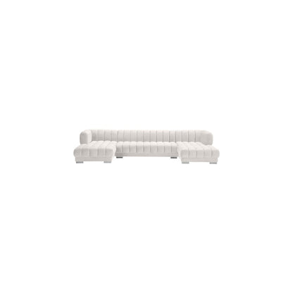 Gwen Cream Velvet 3pc. Sectional
