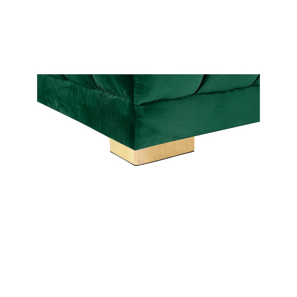 Gwen Green Velvet 3pc. Sectional