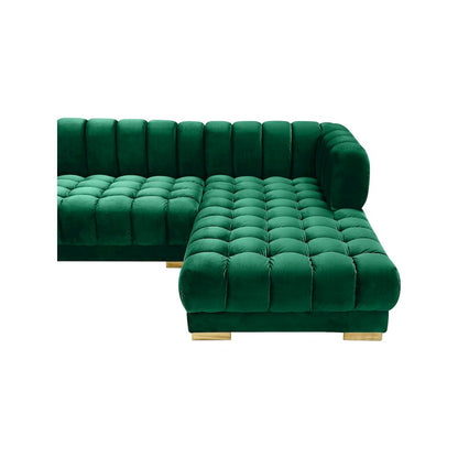 Gwen Green Velvet 3pc. Sectional