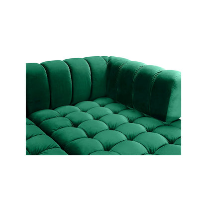 Gwen Green Velvet 3pc. Sectional