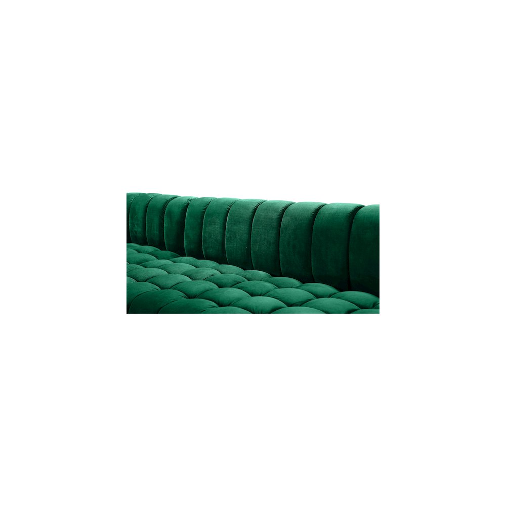 Gwen Green Velvet 3pc. Sectional