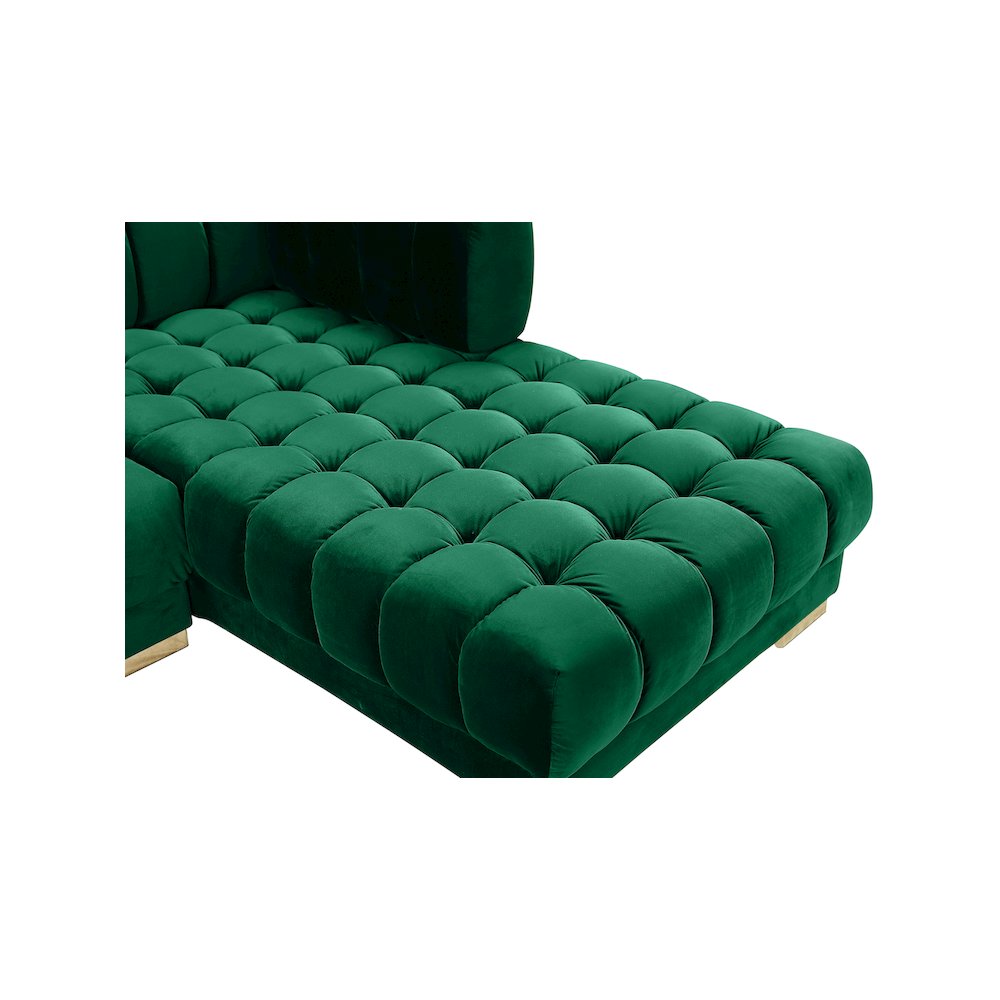 Gwen Green Velvet 3pc. Sectional