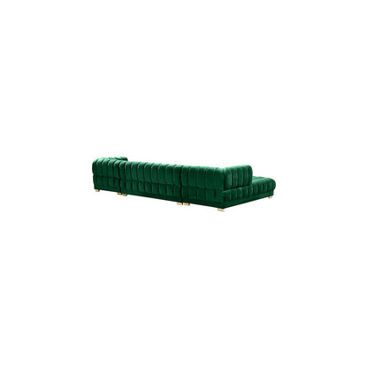 Gwen Green Velvet 3pc. Sectional