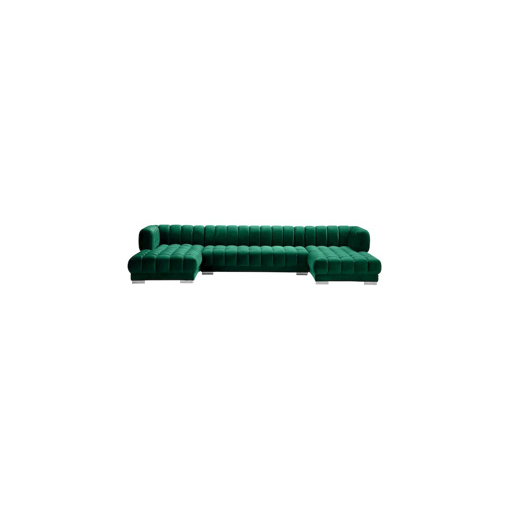 Gwen Green Velvet 3pc. Sectional