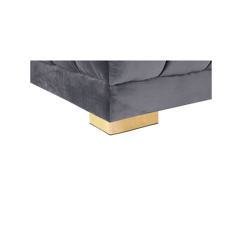 Gwen Grey Velvet 3pc. Sectional
