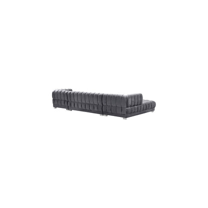 Gwen Grey Velvet 3pc. Sectional