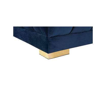 Gwen Navy Velvet 3pc. Sectional