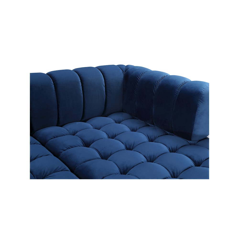 Gwen Navy Velvet 3pc. Sectional