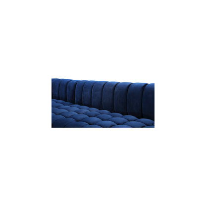 Gwen Navy Velvet 3pc. Sectional