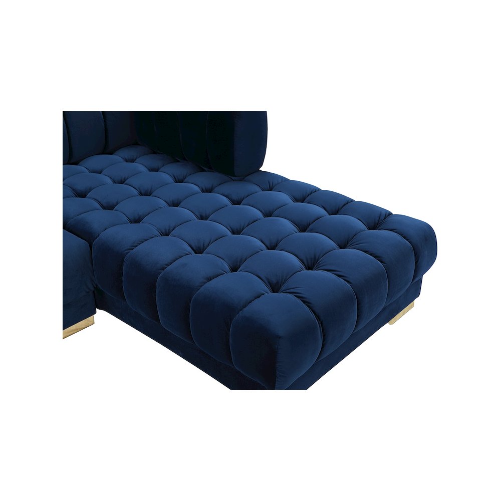Gwen Navy Velvet 3pc. Sectional