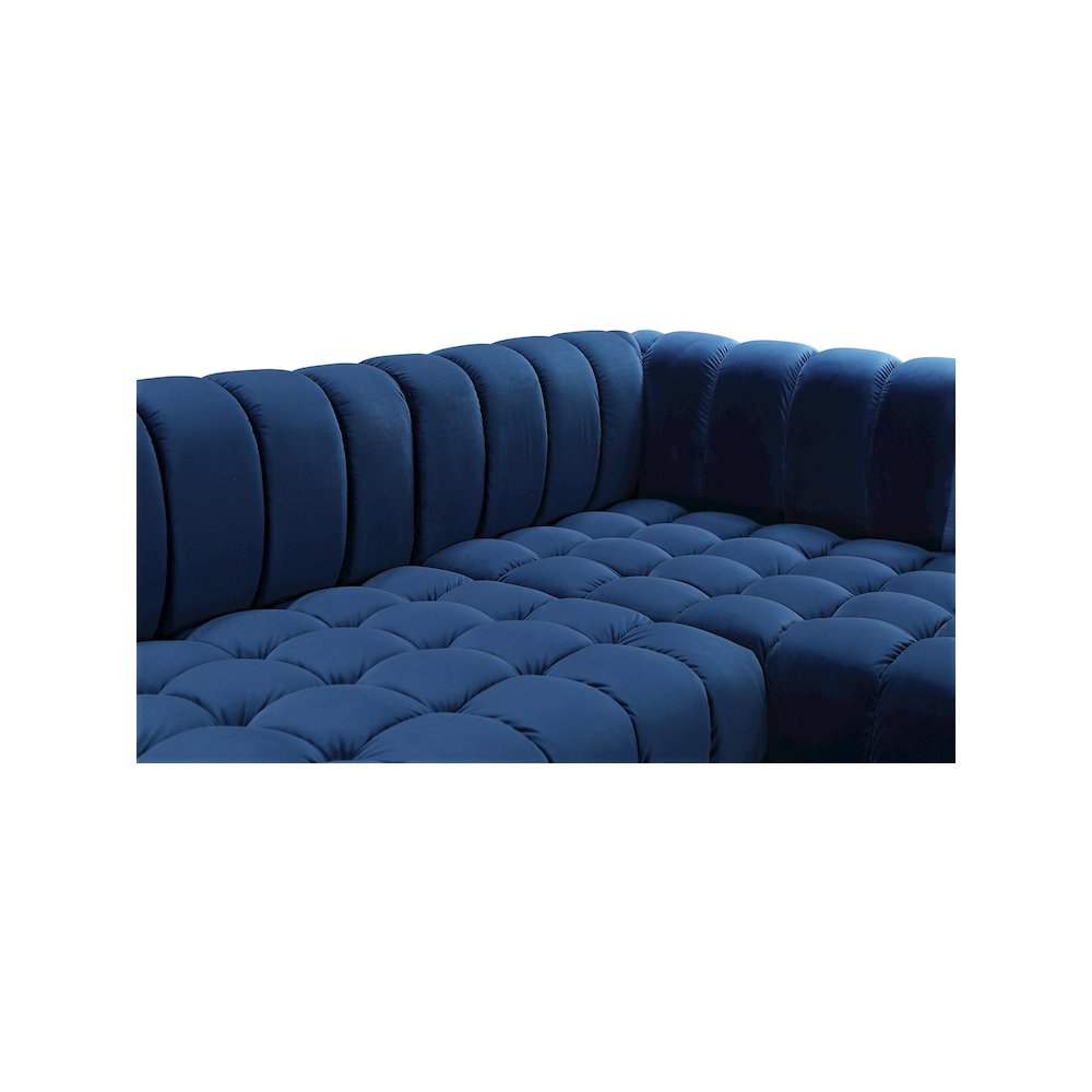 Gwen Navy Velvet 3pc. Sectional