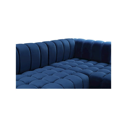 Gwen Navy Velvet 3pc. Sectional
