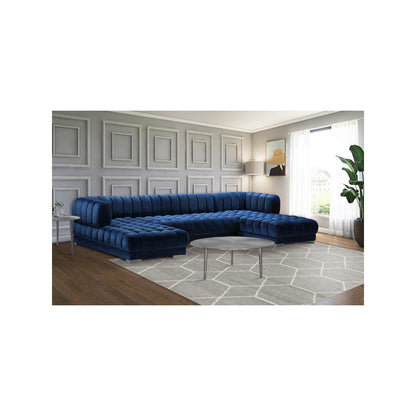 Gwen Navy Velvet 3pc. Sectional
