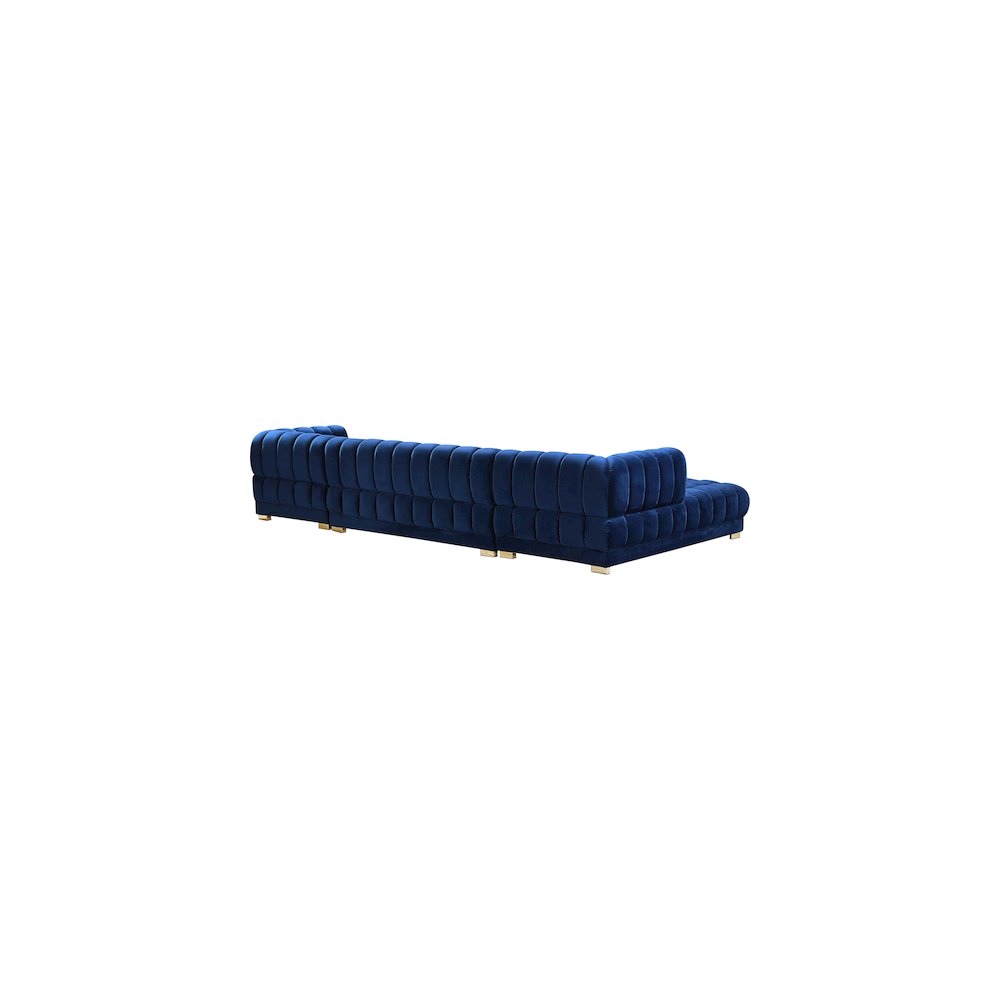 Gwen Navy Velvet 3pc. Sectional