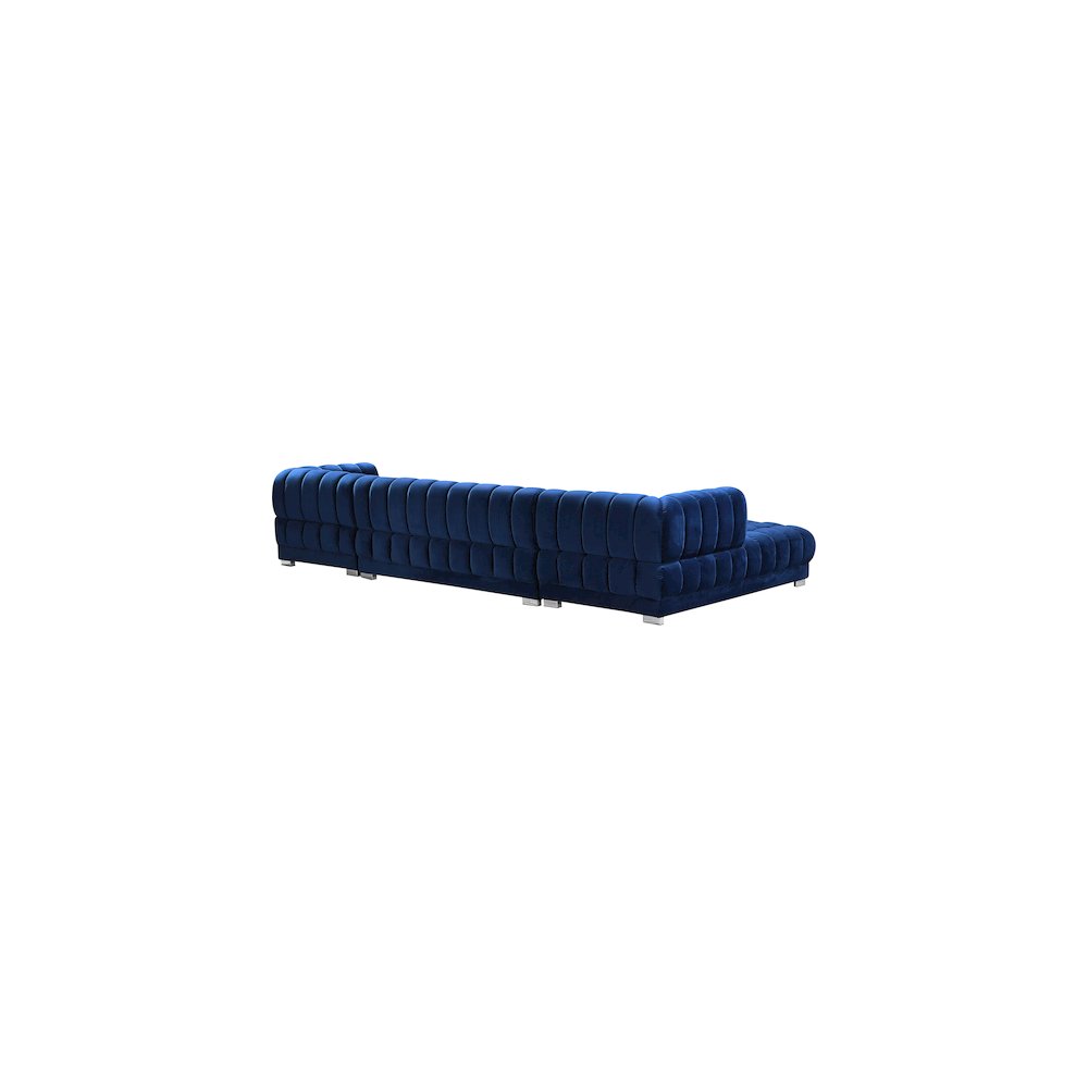 Gwen Navy Velvet 3pc. Sectional