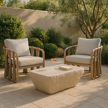 Rockford Beige Concrete Indoor/Outdoor Coffee Table
