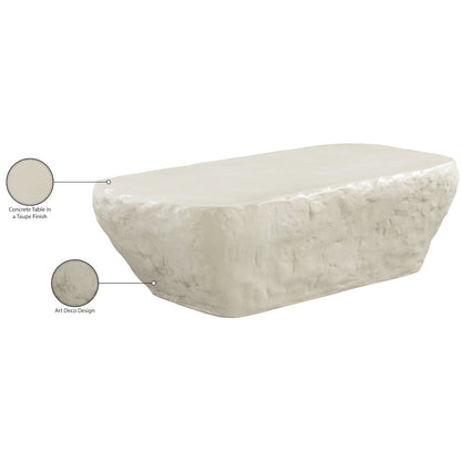 Rockford Taupe Concrete Indoor/Outdoor Coffee Table