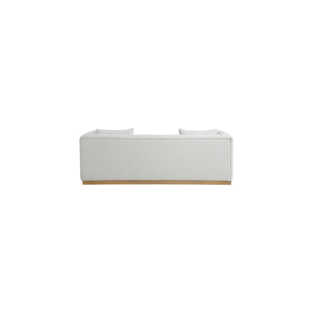 Lucia Cream Linen Textured Fabric Sofa