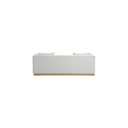 Lucia Cream Linen Textured Fabric Sofa