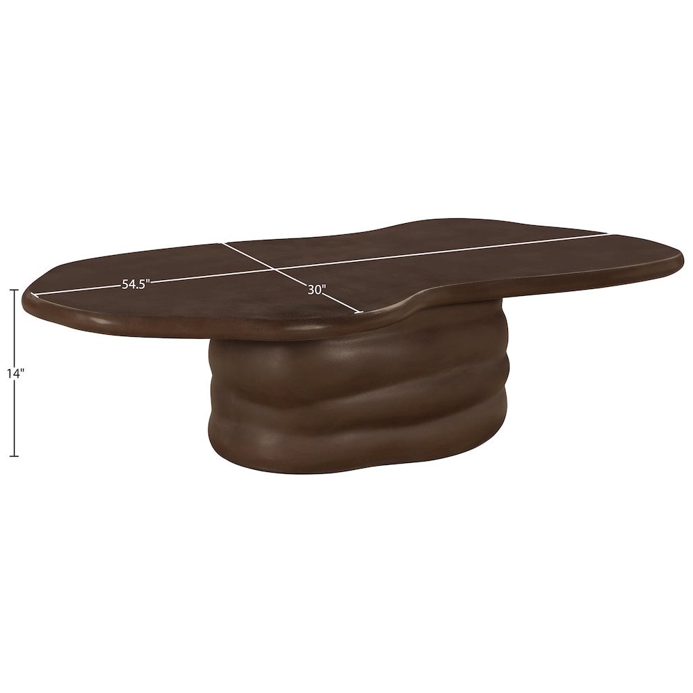 Branna Brown Concrete Indoor/Outdoor Coffee Table