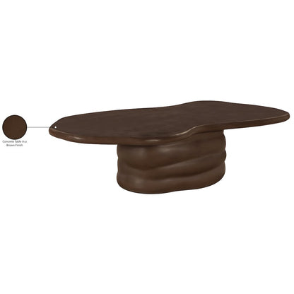 Branna Brown Concrete Indoor/Outdoor Coffee Table