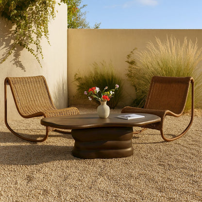Branna Brown Concrete Indoor/Outdoor Coffee Table