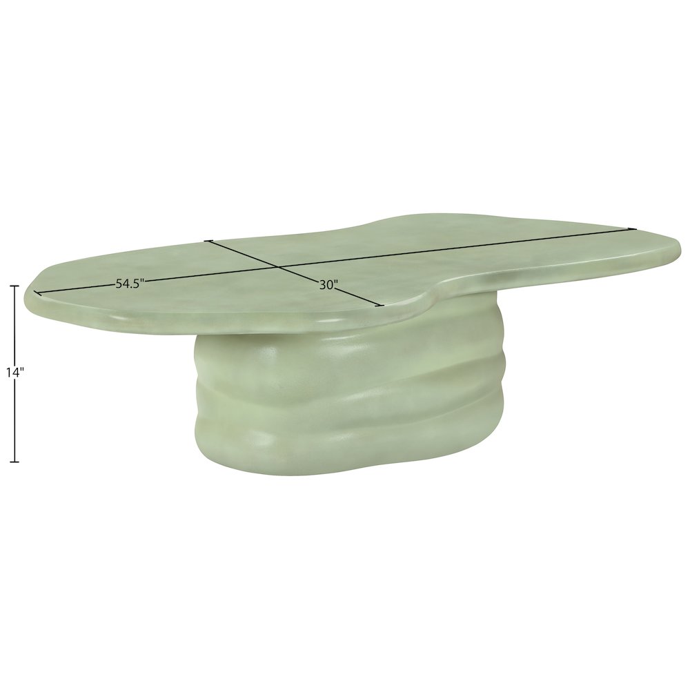 Branna Green Concrete Indoor/Outdoor Coffee Table
