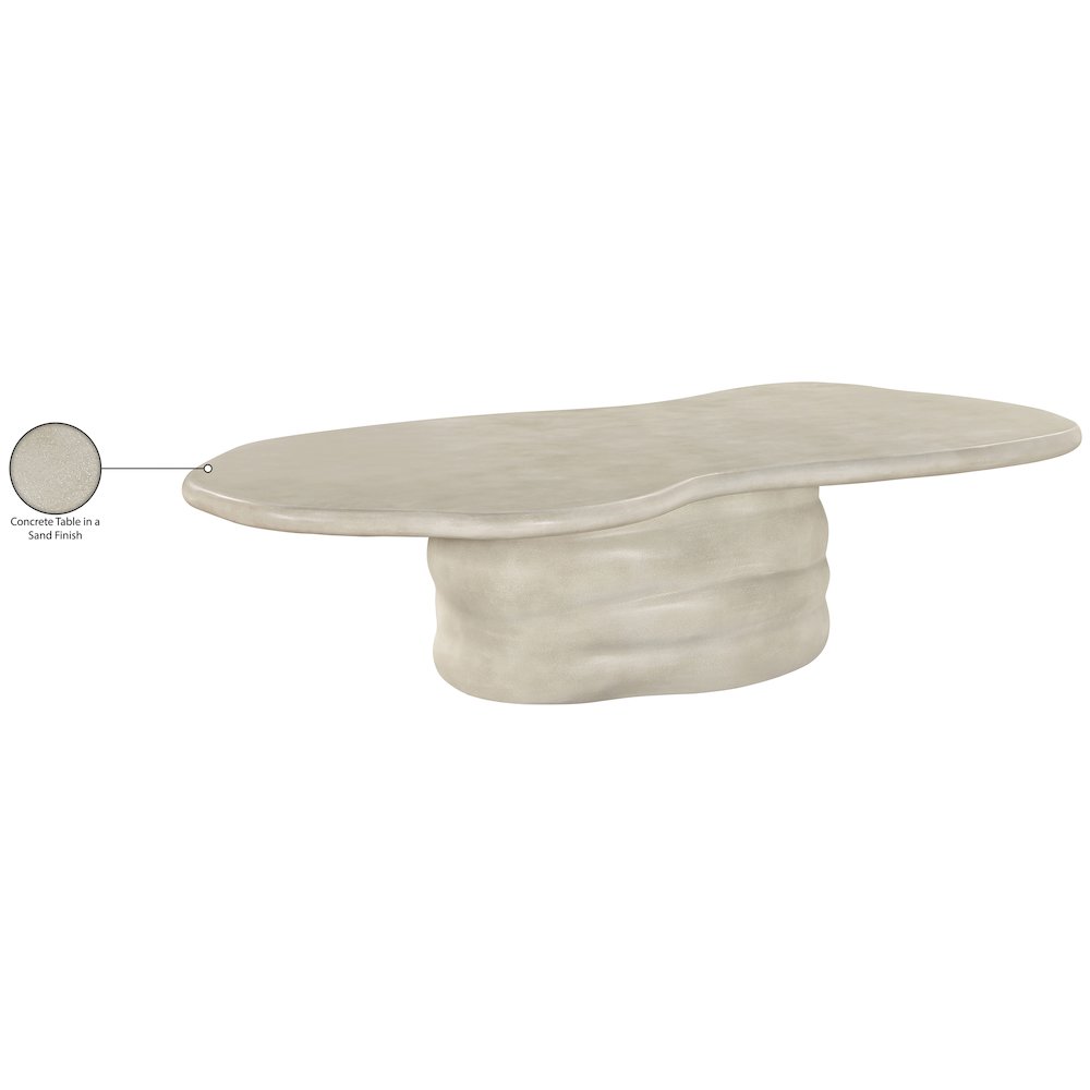 Branna Beige Concrete Indoor/Outdoor Coffee Table