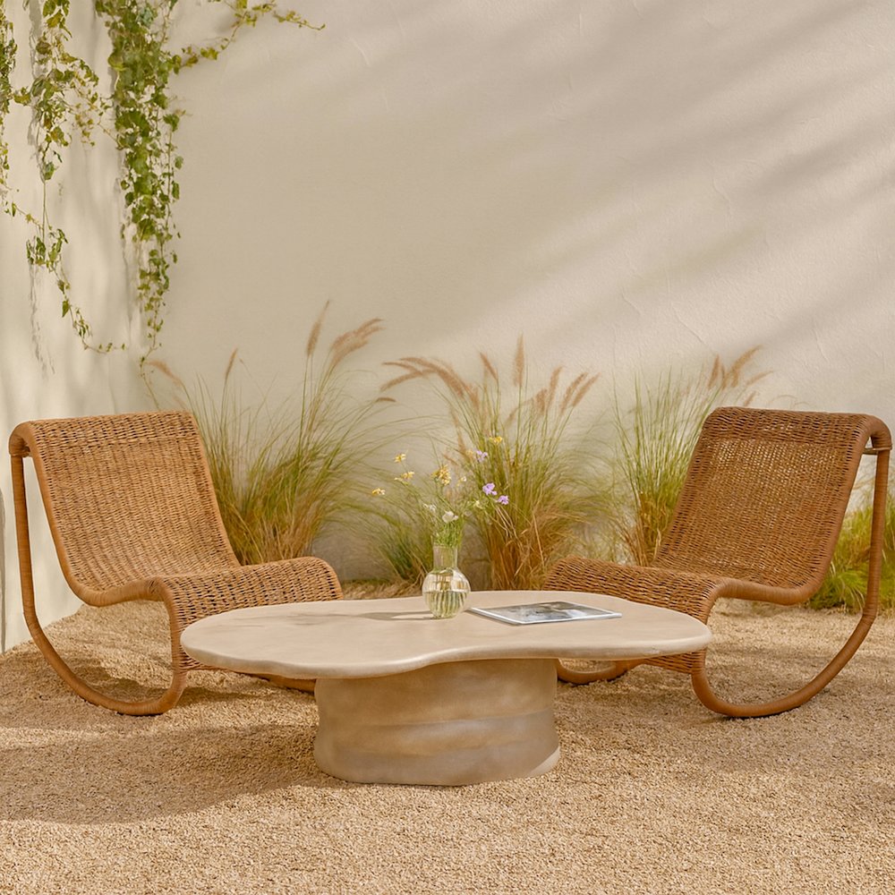 Branna Beige Concrete Indoor/Outdoor Coffee Table