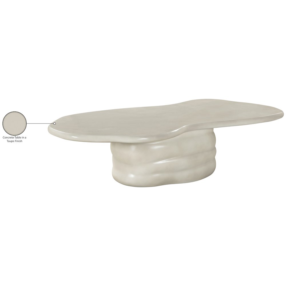 Branna Taupe Concrete Indoor/Outdoor Coffee Table