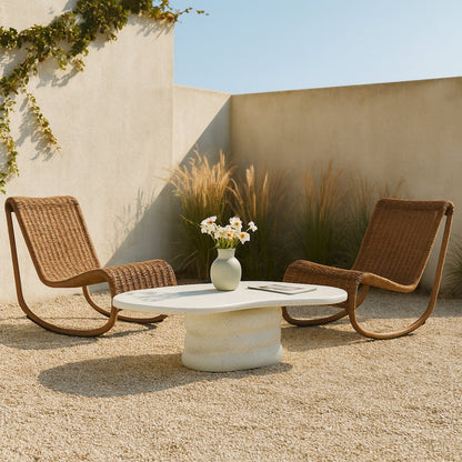 Branna Terrazzo Concrete Indoor/Outdoor Coffee Table
