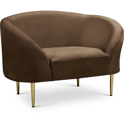 Ritz Brown Velvet Chair