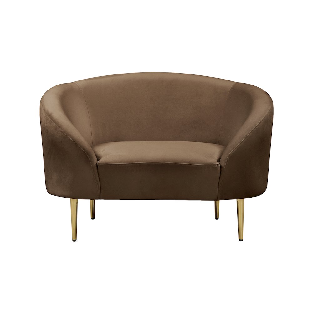 Ritz Brown Velvet Chair