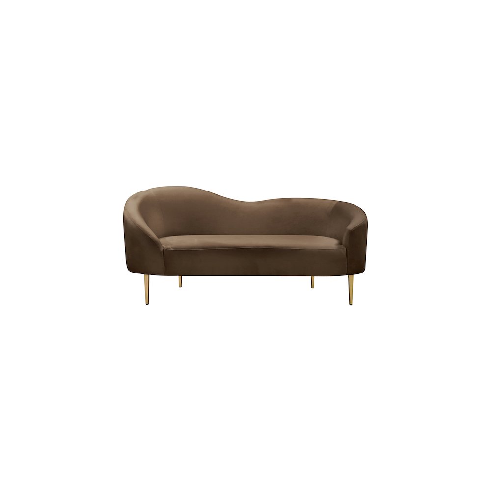 Ritz Brown Velvet Loveseat