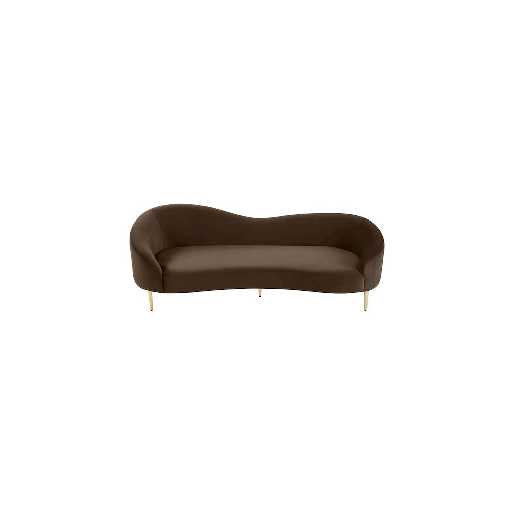 Ritz Brown Velvet Sofa